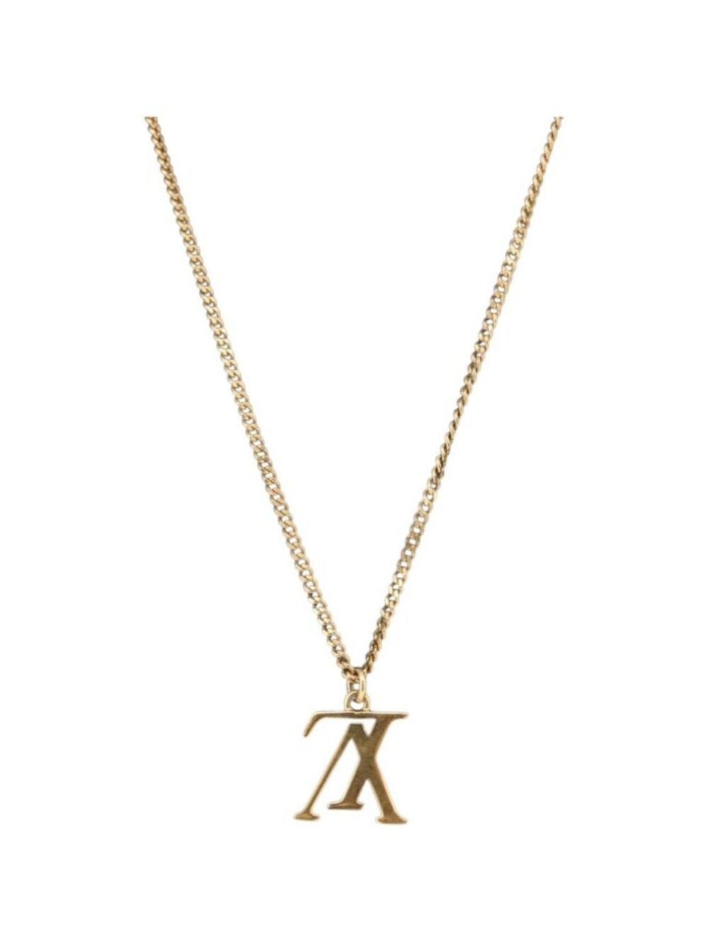 LOUIS VUITTON Collier LV Upside Down Necklace metal Gold M62682